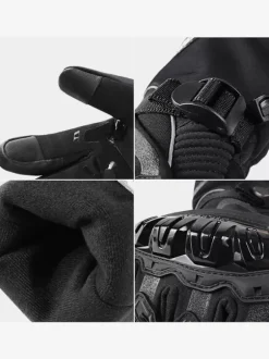 Gants De Moto Vélo Randonnée Hommes Imperméables Coupe-Vent Écran Tactile Anti-Glissant