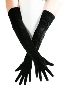 Gants Femme en Velours Unicolore