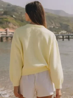 Gilet cardigan en maille à épaules tombantes et manches longues pour femme 2026