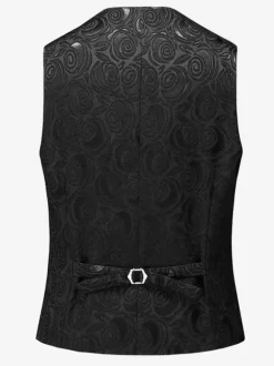 Gilet De Costume Coupe Cintré Grande Taille Homme Mariage Sans Manches Boutons