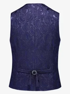 Gilet De Costume Coupe Cintré Grande Taille Homme Mariage Sans Manches Boutons