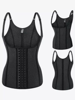 Gilet moulant en latex avec 12 os en acier pour sculpter le corps ceinture abdominale corset