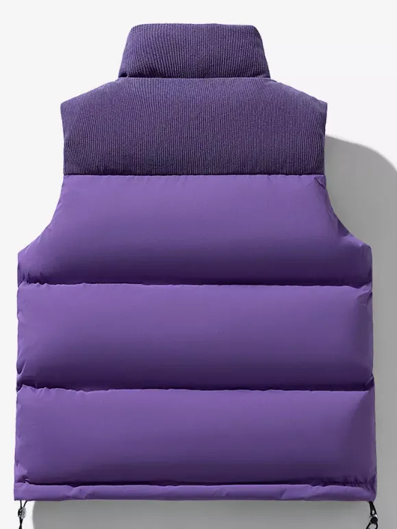 Gilet matelassé sans manches à col montant pour homme
