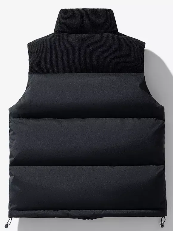 Gilet matelassé sans manches à col montant pour homme
