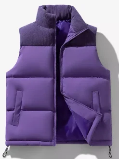 Gilet matelassé sans manches à col montant pour homme