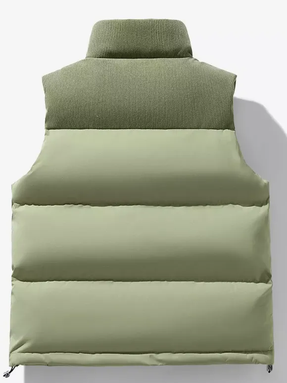 Gilet matelassé sans manches à col montant pour homme