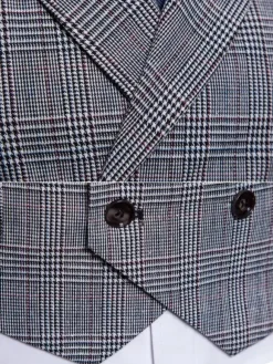 Gilets Habillés Hommes Col Rabattu Boutons Gris Clair Mariage Formel Cérémonie