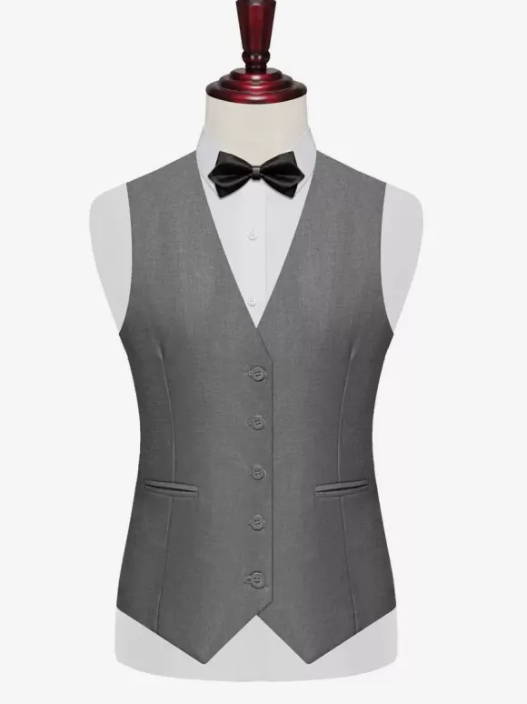 Gilets Habillés Vintage Hommes Business Boutons Bleu Marine Foncé