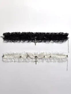 Gothique Lolita Accessoires Noir Choker Polyester