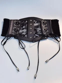Gothique Lolita Accessoires Lacet Noir Dentelle Fibre Divers