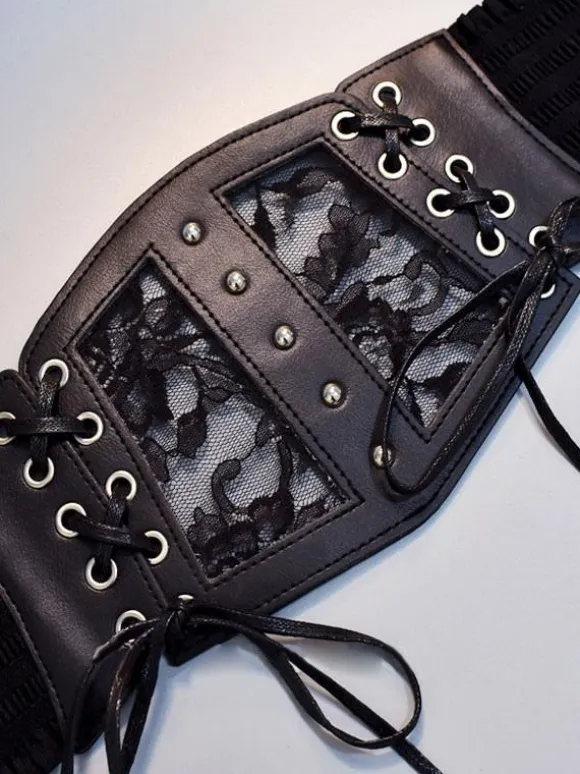 Gothique Lolita Accessoires Lacet Noir Dentelle Fibre Divers
