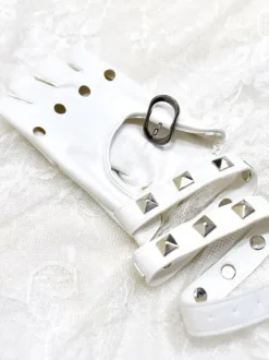 Gothique Lolita Manchettes Métalliques Rivets Détails Métalliques Métal Divers Accessoires Lolita Noirs