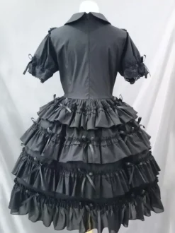 Gothique Lolita Robes Dentelle Arcs Noir
