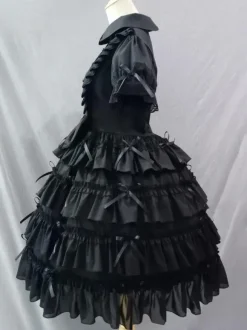Gothique Lolita Robes Dentelle Arcs Noir