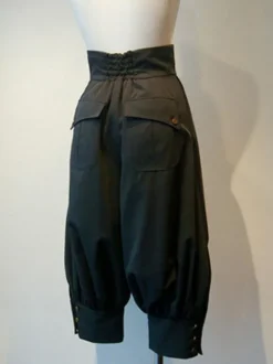 Gothique Lolita Pantalon 艗illets Noir Lolita Pantalons Déguisements