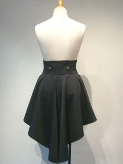 Gothique Lolita SK Laceuo haute basse couche à volants noir lolita jupe