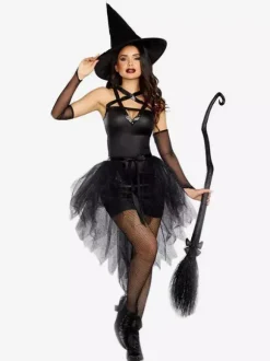 Halloween Carnaval Costume Sorcière Sexy Femme Ensemble Deux Pièces Mardi Gras Costumes de Fête