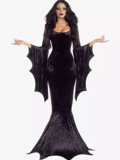 Halloween Costume de mariée fantôme de chauve-souris d'halloween robe de mascarade de vampire de sorcière goth costume de performance