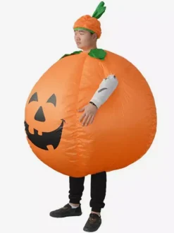 Halloween Costume Gonflable Citrouille Cosplay Drôle Unisexe Pour Stature 1.5鈥塵-2鈥塵 Cadeau Déguisements Halloween Fête Soirée de Costume