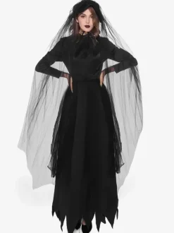 Halloween Costumes d'Halloween pour femmes Costume de mariée Vampire Costume de scène de spectacle pour femmes adultes