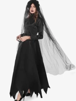 Halloween Costumes d'Halloween pour femmes Costume de mariée Vampire Costume de scène de spectacle pour femmes adultes