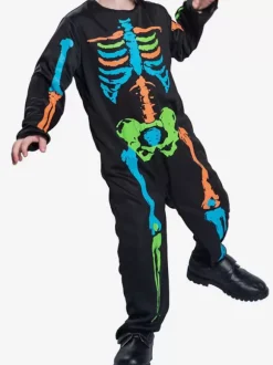 Halloween Costumes d'Halloween pour enfants Combinaison de polyester noire Costume de vacances Ensemble complet
