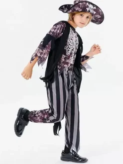Halloween Costumes d'Halloween pour enfants Ensemble d'Halloween marron foncé Chapeau haut de forme en polyester pour enfants