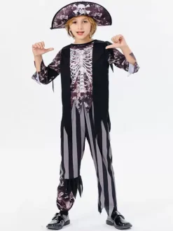 Halloween Costumes d'Halloween pour enfants Ensemble d'Halloween marron foncé Chapeau haut de forme en polyester pour enfants