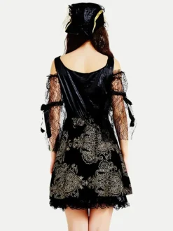 Halloween Costumes Marchandises de vacances Costumes de vacances Halloween Sexy Noir Fibre de polyester
