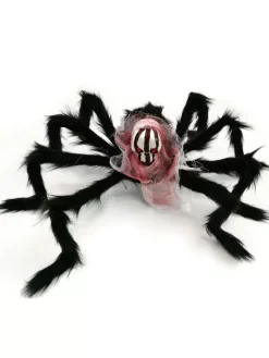 Halloween Décorations d'animaux d'Halloween Accessoires d'araignée en fibre de polyester rouge