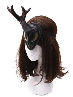 Halloween Décorations effrayantes d'Halloween pour les décorations de vacances de chapeaux de diable en fibre de polyester gris clair pour adultes