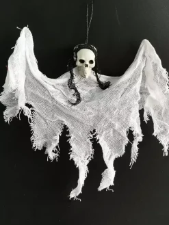 Halloween Décorations effrayantes d'Halloween Décorations murales en fibre de polyester crâne blanc