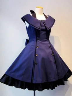 Halloween Robes Gothiques Lolita Volants Noir Style Militaire
