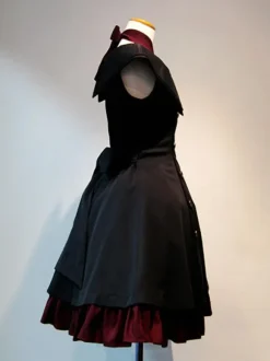 Halloween Robes Gothiques Lolita Volants Noir Style Militaire