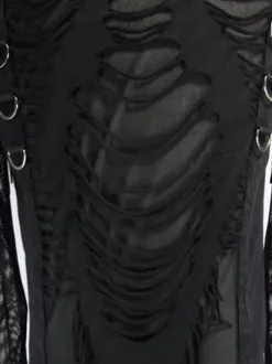 Halloween T-shirt transparent slim fit style punk rock gothique pour hommes