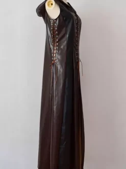 Halloween Carnaval Costumes Halloween Robe Sexy Femme Bloc de Couleur Cuir PU Costumes de Fête