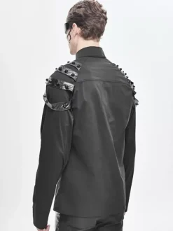 Halloween Chemises tendance à manches longues pour hommes Cyberpunk Dark Raglan