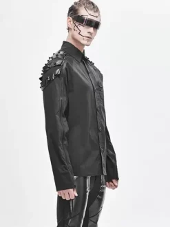 Halloween Chemises tendance à manches longues pour hommes Cyberpunk Dark Raglan