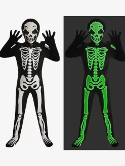 Halloween Costume de cosplay en os de crâne blanc pour enfants costume de fantôme de scène costume de fête une pièce pour Halloween