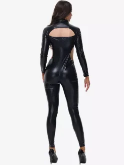 Halloween Costumes de diable pour femmes noires ensemble de combinaison sexy costumes de vacances