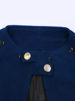 Halloween Costumes d'Halloween Cape élégante bleue pour adultes Costumes de vacances d'Halloween en polyester