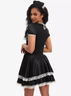 Halloween Costumes Sexy Déguisement Robe De Femme De Chambre Noire