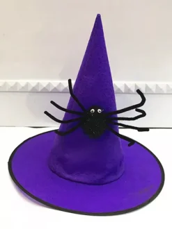 Halloween Décorations d'Halloween Chapeau de mage en plastique rouge Décorations de vacances