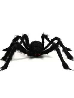 Halloween Décorations d'Halloween Accessoires effrayants d'araignée en fibre de polyester jaune