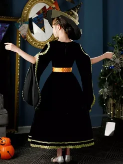 Halloween Déguisement Tea Party Robe Manches Longue Lolita De Style Noir De Style Rococo Cosplay Halloween