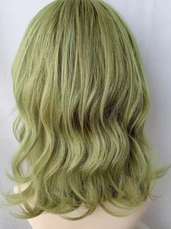 Harajuku Mode Lolita Perruques Courtes Fibre Résistant À La Chaleur Vert Lolita Accessoires