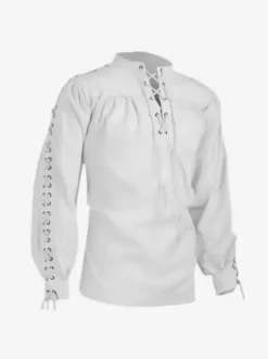 Haut vintage noir rétro en polyester à manches longues Costumes rétro pour homme
