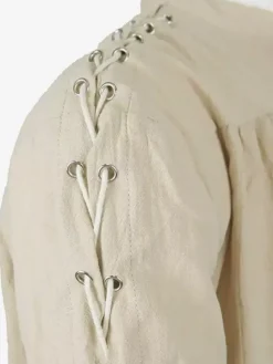 Haut vintage noir rétro en polyester à manches longues Costumes rétro pour homme