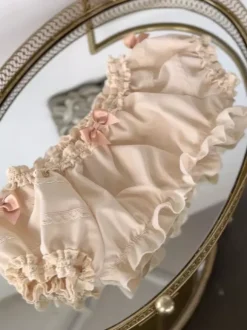 Haut beige clair à manches courtes en polyester