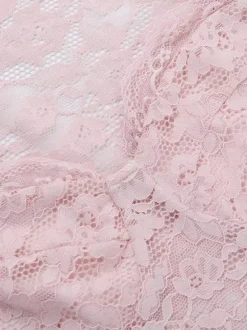 Haut en dentelle rose style corset pour femme - Chemisier bustier élégant à manches longues et décolleté c艙ur - Tenue de soirée printanière 2026